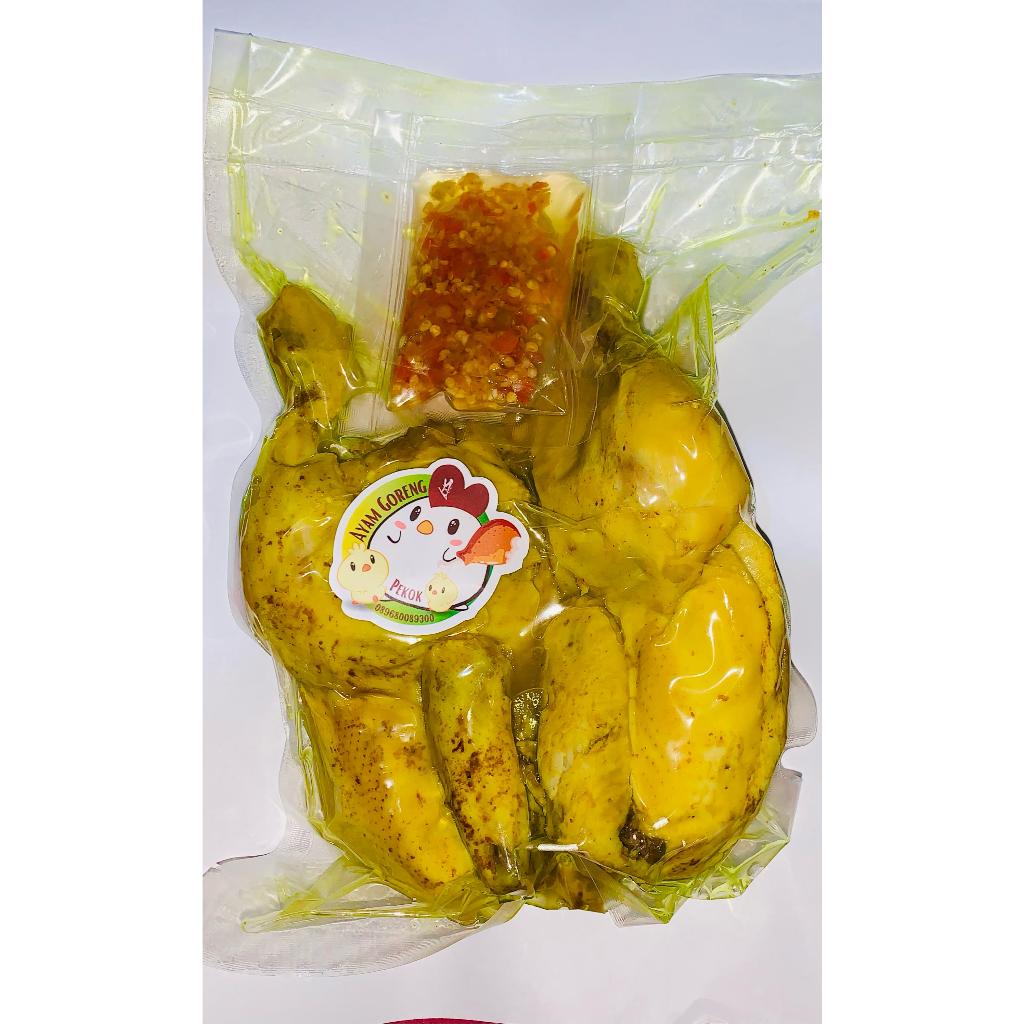 

Ayam Goreng Pekok 1 ekor Bumbu Kuning Sambal Bawang Frozen Food