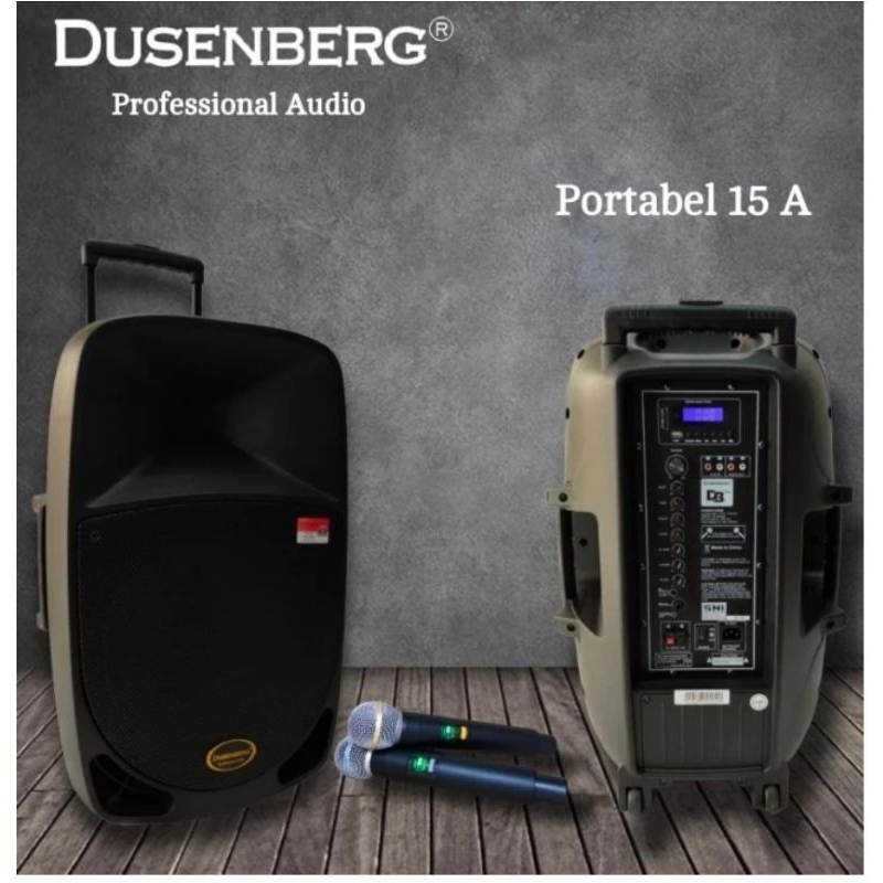 Speaker portable 15inch DUSENBERG DB15A / DB 15A BLUETOOTH TWS FM RADIO