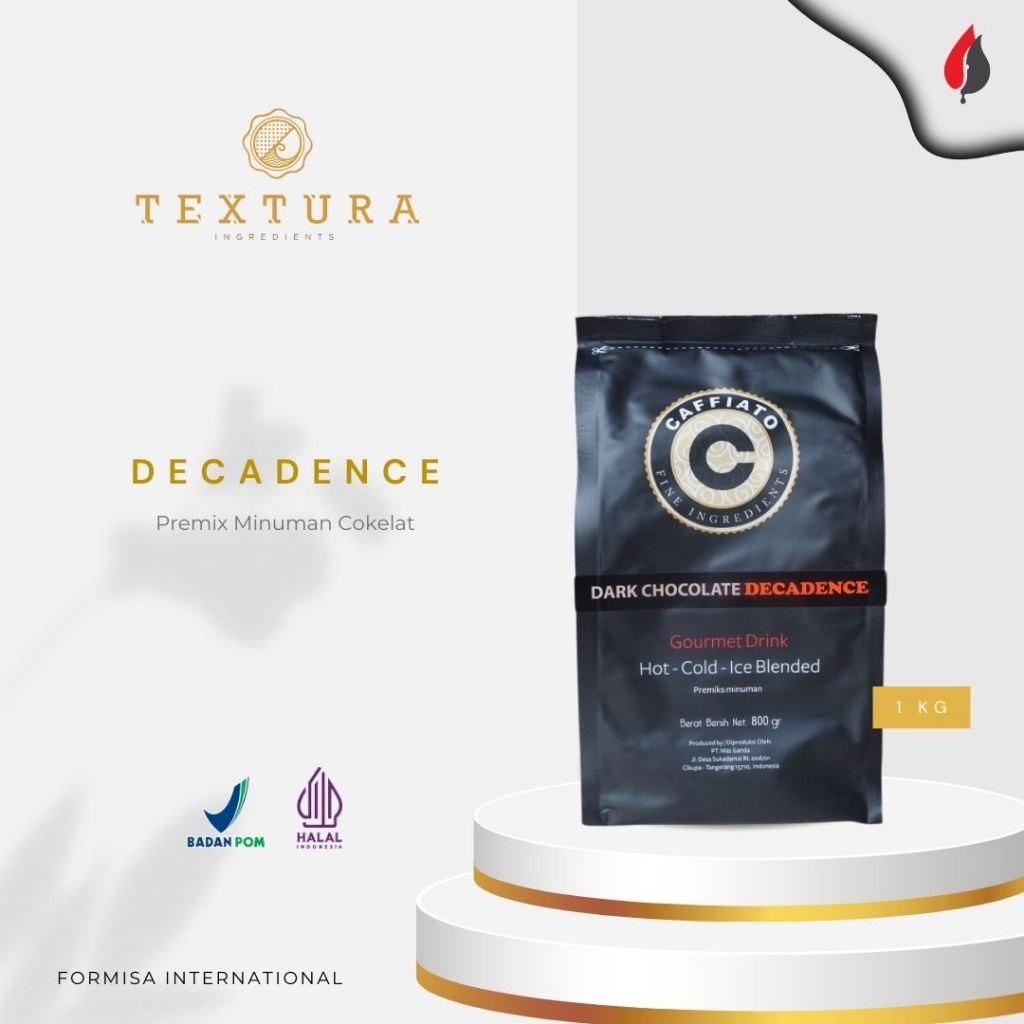 

Caffiato Dark Chocolate Decadence Powder 800gr - Bubuk Minuman Rasa Dekadensi Cokelat Hitam 800gr