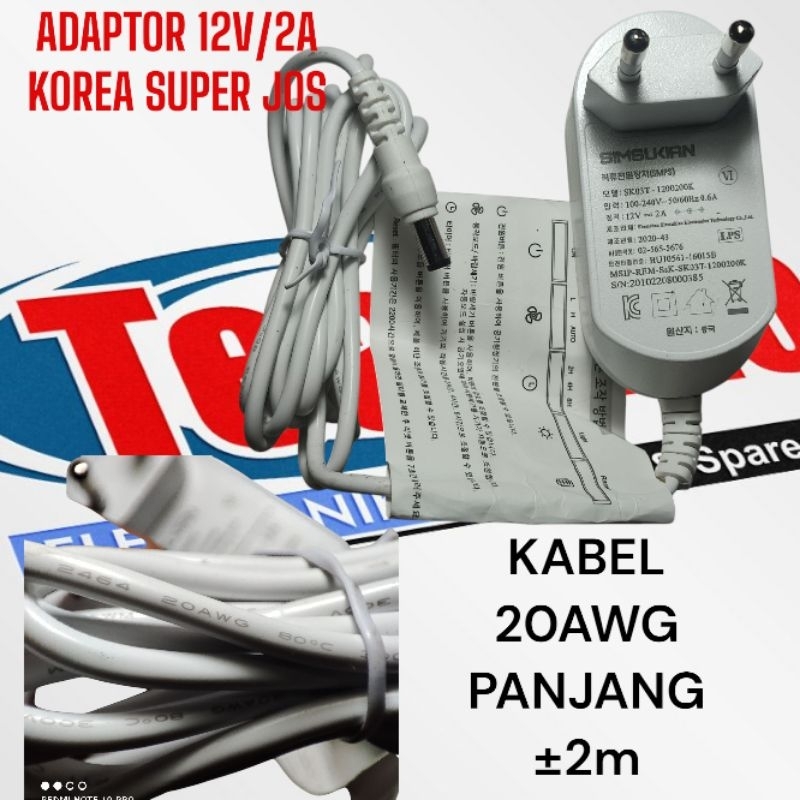 ADAPTOR ROUTER STB SET TOP BOX  POWER SUPLAY CONTROL MESIN CUCI ADAPTOR MP3 PLAYER  5V/2A 12V/1A 9V/