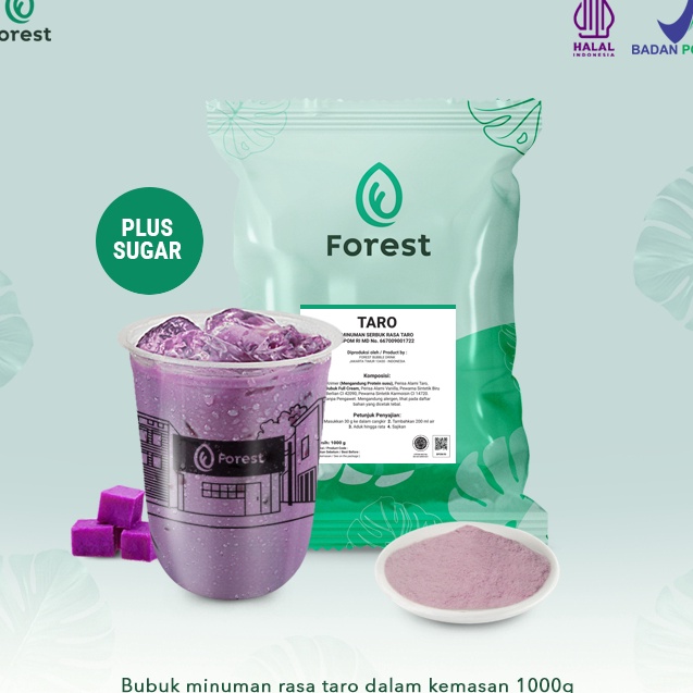 

New Bubuk Minuman TARO PLUS GULA Powder 1 gr FOREST