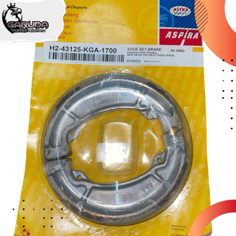 Kampas Rem Tromol Belakang Aspira KGA Megapro Advance Primus Tiger Lama Verza 150 Beat karbu Beat FI