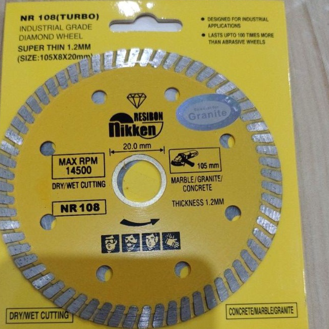 Hematku diamond wheel nikken resibon turbo pisau potong granit nikken resibon turbo