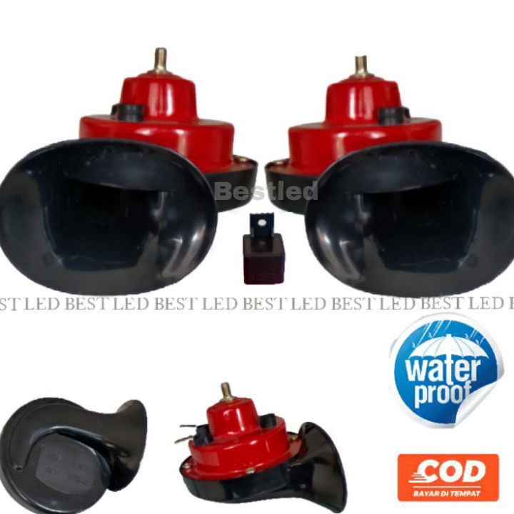 Klakson Keong Mobil Motor Truk Denso Scania Waterproof 12 Volt 24 Volt