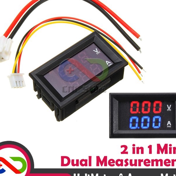 Top DUAL M VOLTMETER AMMETER AMPERE METER LED 1V 1A DC