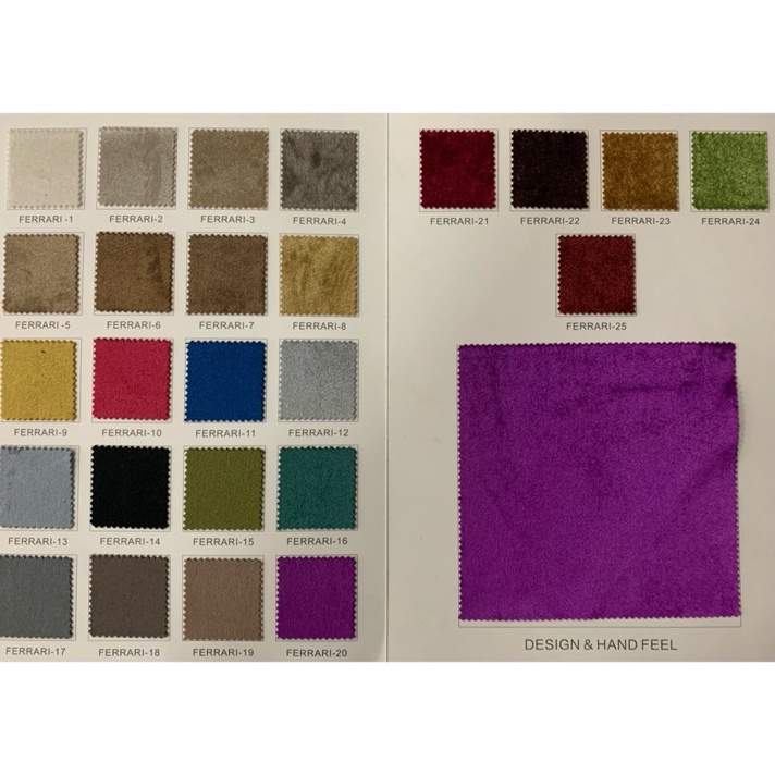 KAIN BLUDRU GLOSSY  SUEDE HALUS  FERRARI SOFA JOK KURSI