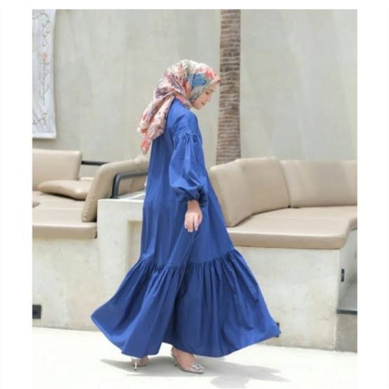 DRESS MELAYU GONEGANI (PRELOVED 2X PAKAI)  – Biru Elektrik Melayu Dress Size M