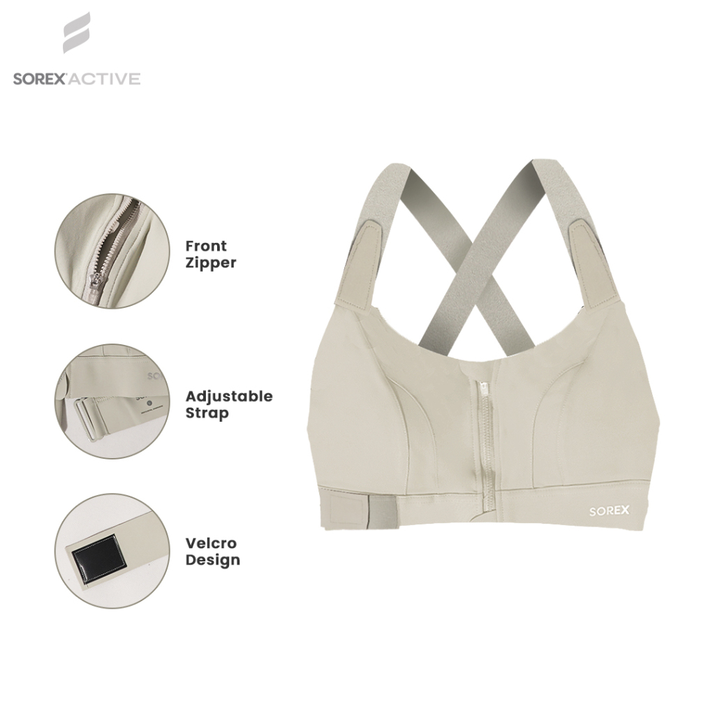 Sorex Active LIFTY Adjustable Band Zipper Bra Sport (Full Cup Bigsize) SA 010