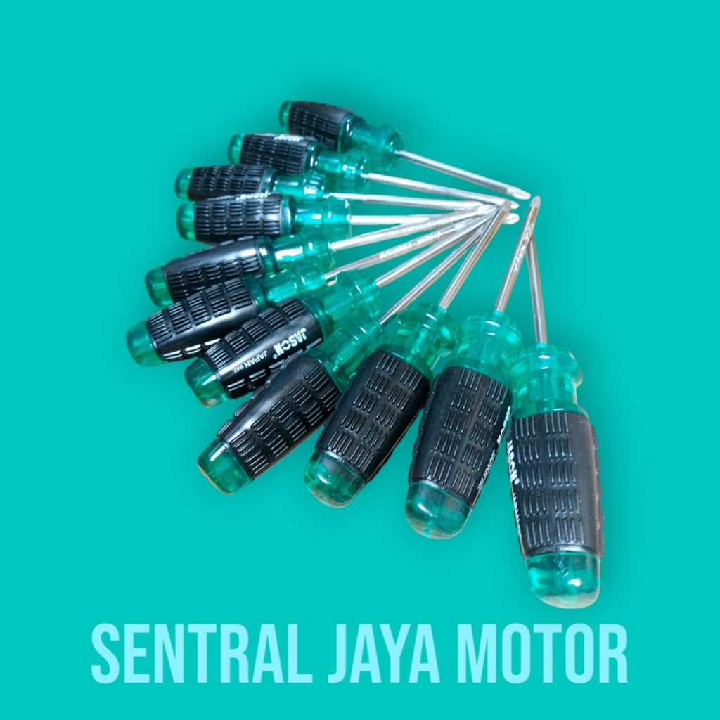 JASON Obeng Tembus Gagang Karet CR-V 4" Plus (+) Obeng Transparan