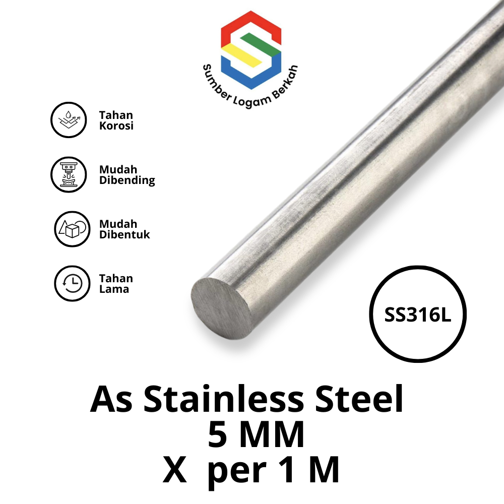 as 5 mm stainless steel 316