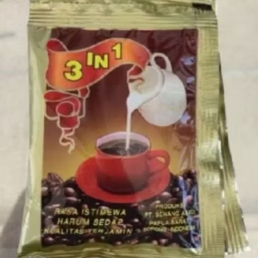 kopi senang sorong Papua 3 in 1 per sachet