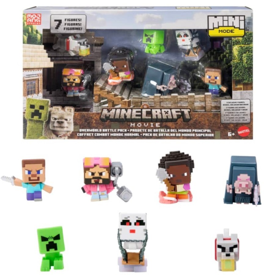 Minecraft The Movie Mini Figure Mode Dengan 7 Figure Mini Aksi Steve Creeper Garrett Ghast Plus Hewa