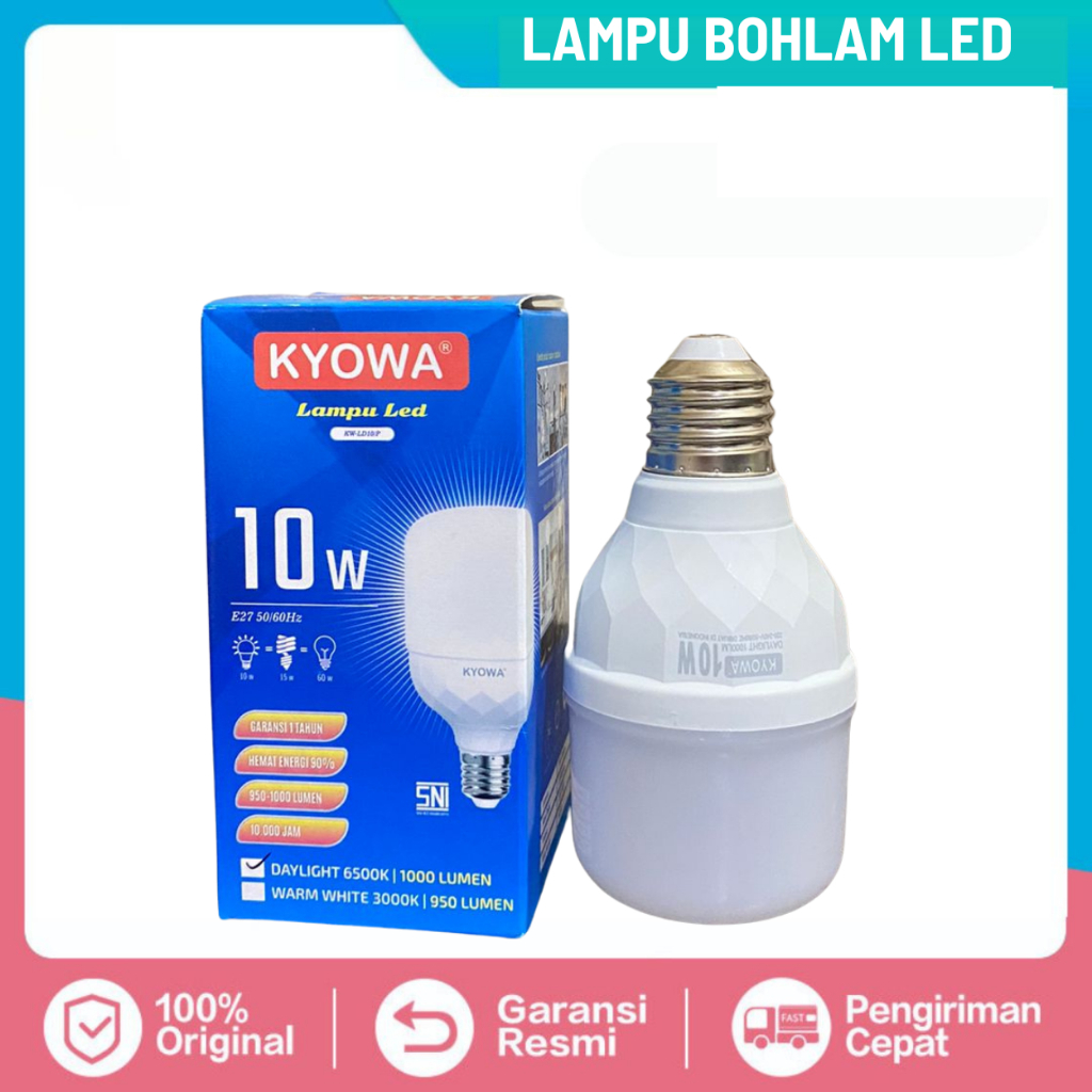 Lampu LED Kyowa / Bahan Tahan Panas / Lampu Bohlam Cool Day 15Watt / 10 Watt / 20Watt / 26Watt / 36W