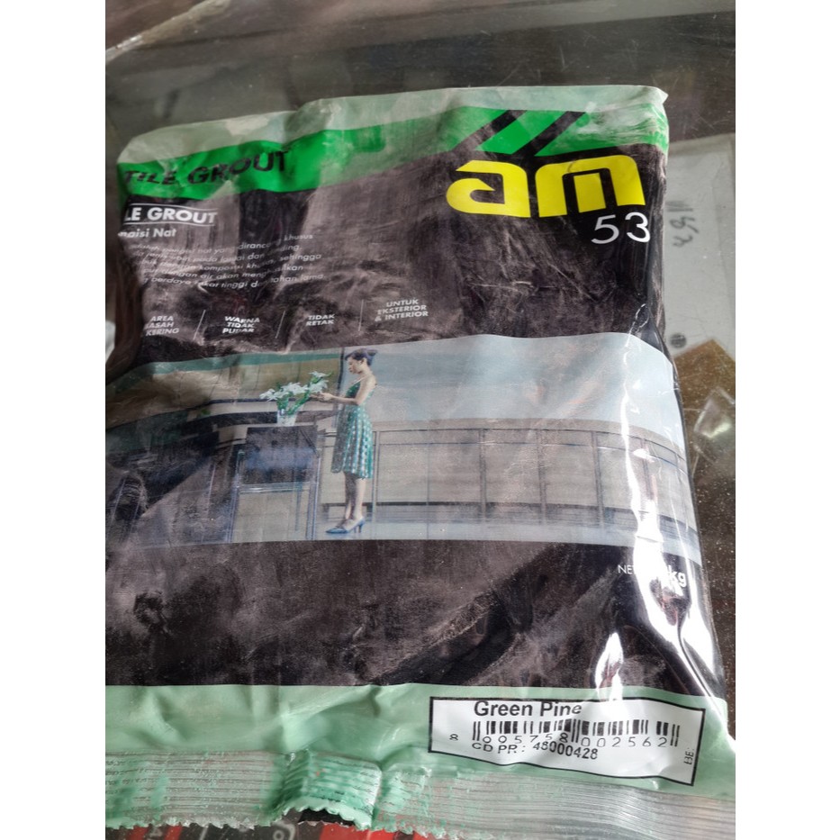 PENGISI NAT KERAMI / Oker nat keramik AM 53 Warna hijau dan Maroon daisy