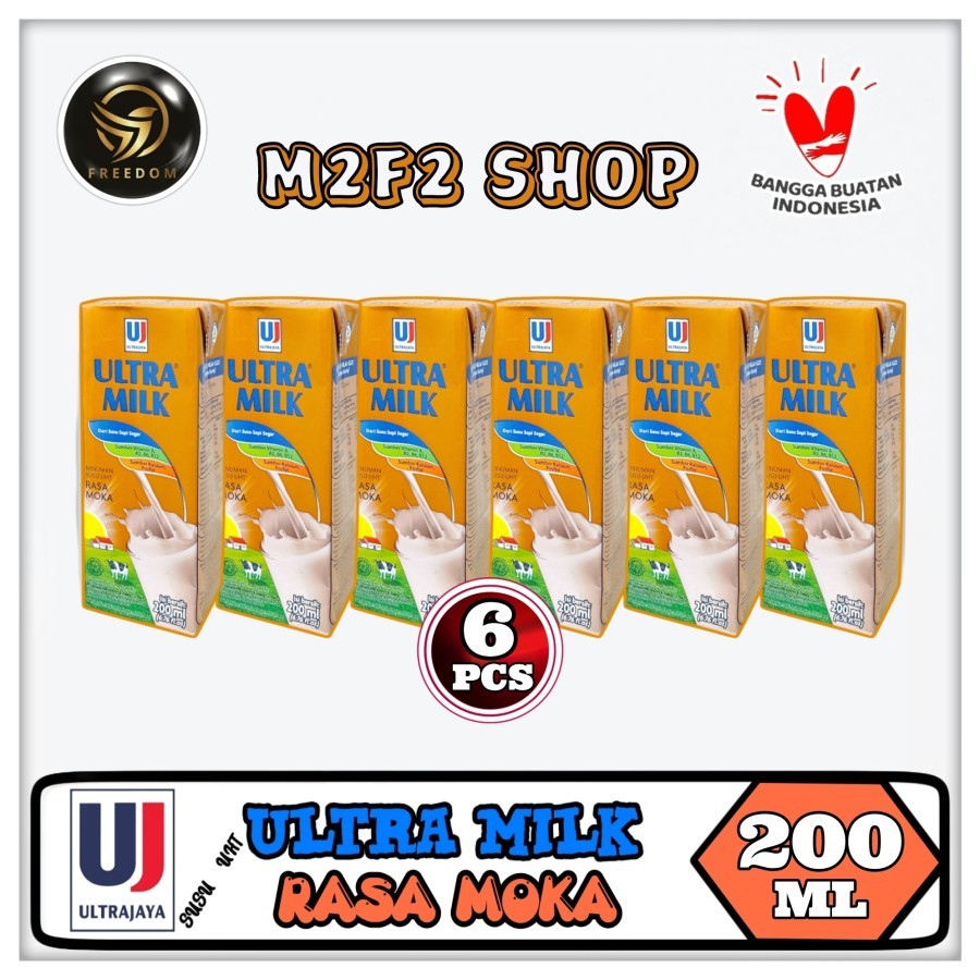 

Susu Ultra Milk Rasa Moka Kotak UHT | Mocca - 200 ml (Kemasan 6 Pcs)