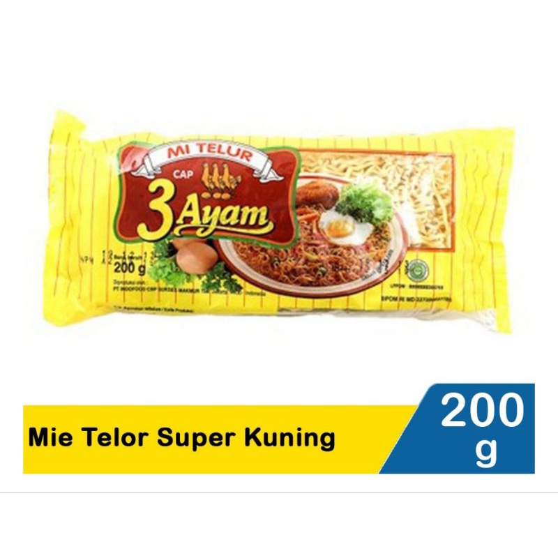 

MIE TELUR CAP 3 AYAM 200 GRAM