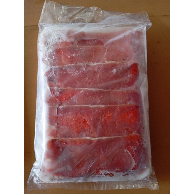 

Daging slice non lemak dan lemak