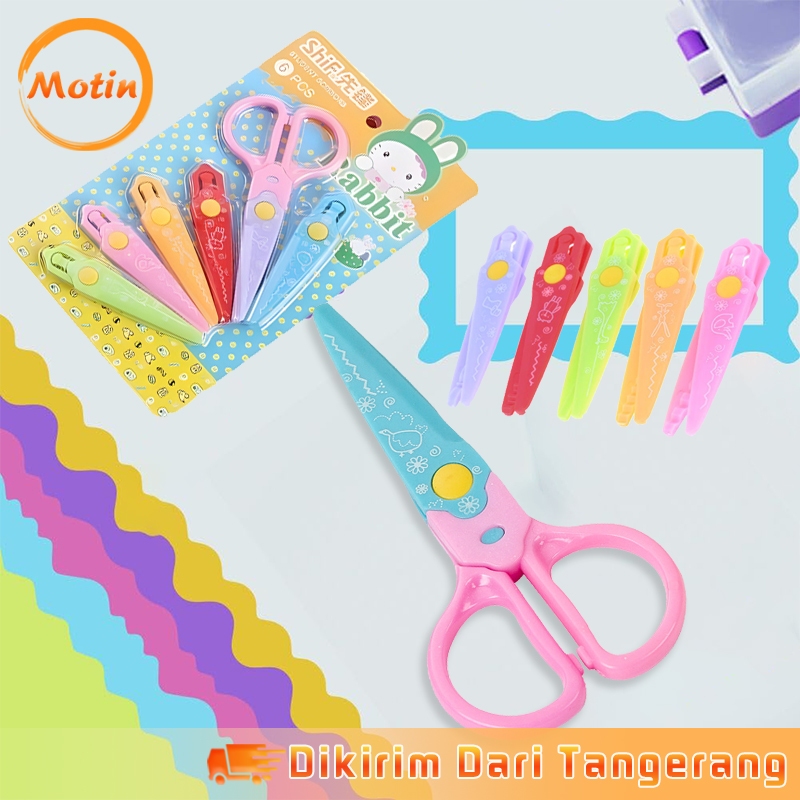 

6In1 Craft Scissors Set Gunting DIY Gunting Kertas Zig Zag Gunting Kerta