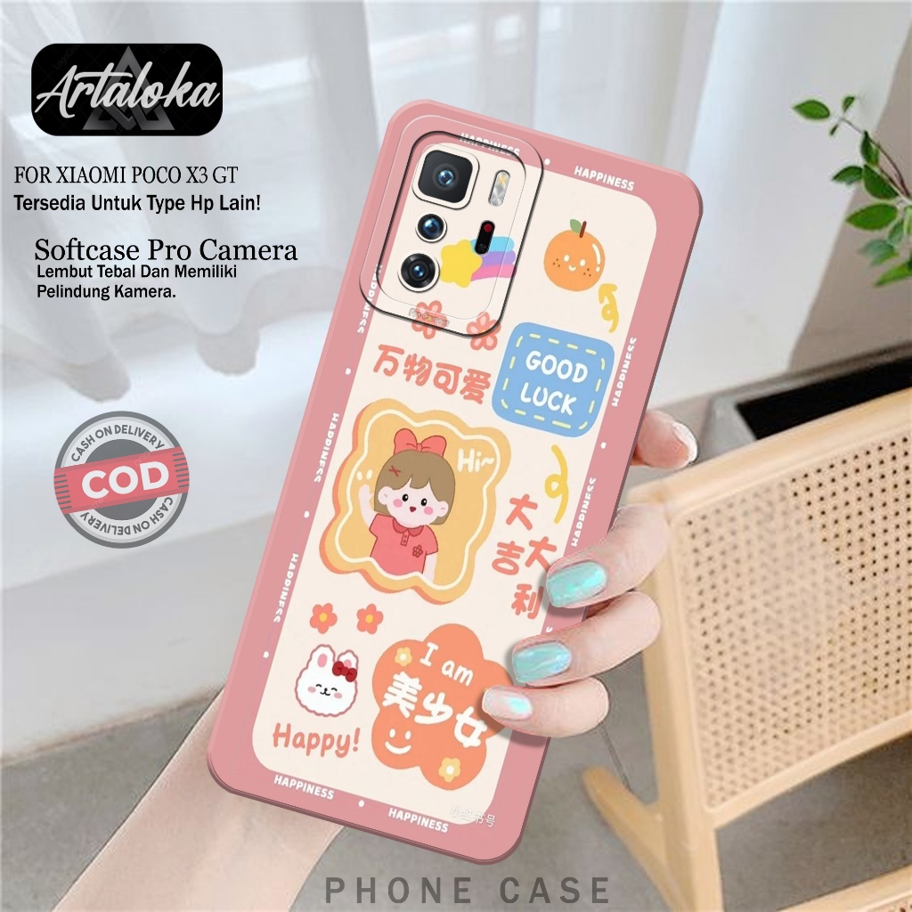 Softcase Hp Xiaomi Poco X3 GT Fashion Case Kartun Case Poco X3 GT Silikon TPU Pro Camera Casing Xiao