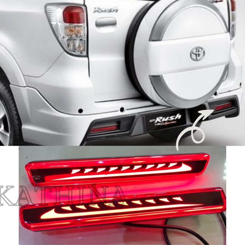 Lampu Reflektor Bumper Belakang Mobil Toyota Rush Terios 2012-2017