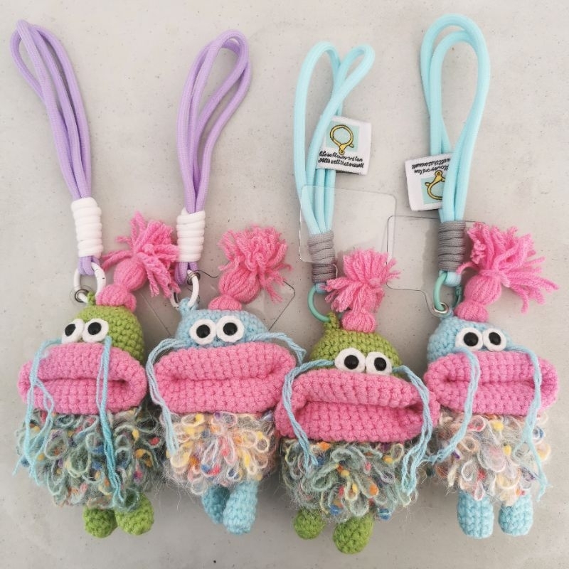 Gantungan hp / gantungan tas / gantungan kunci lucu boneka rajut