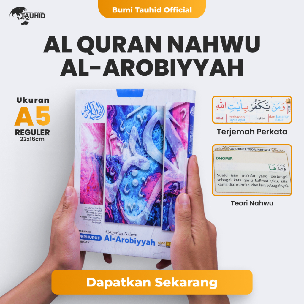 Mushaf Nahwu Al Arobiyyah A5 Alquran Nahwu  Tajwid Warna dan Terjemah Perkata