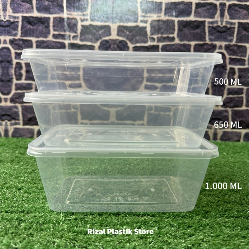 ( 25 PCS ) THINWALL 1.000 ML & 650 ML & 500 ML MISTER PLASTICO/KOTAK MAKANAN/FOOD CONTAINER/MICROWAR