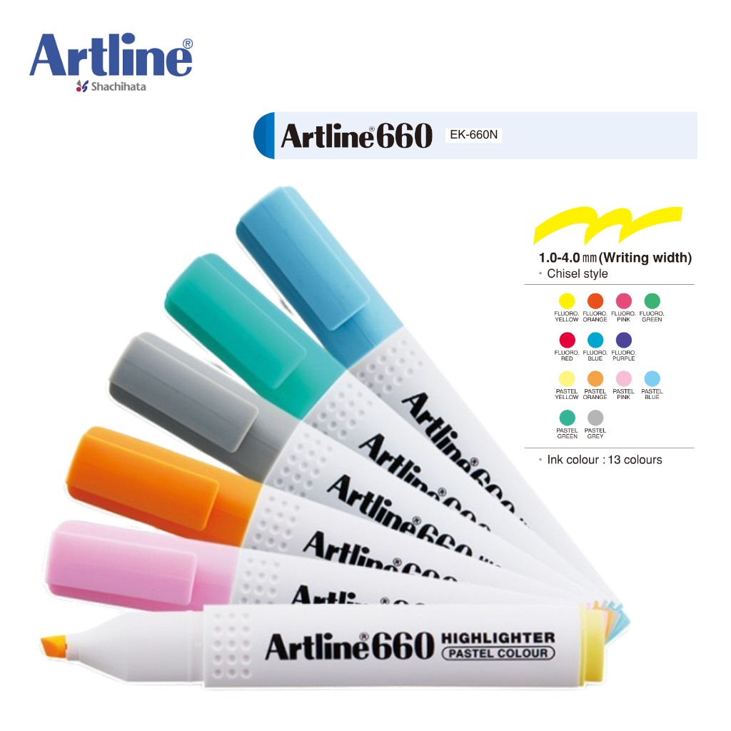 

Stabilo Highlighter Artline Warna Pastel EK-660N