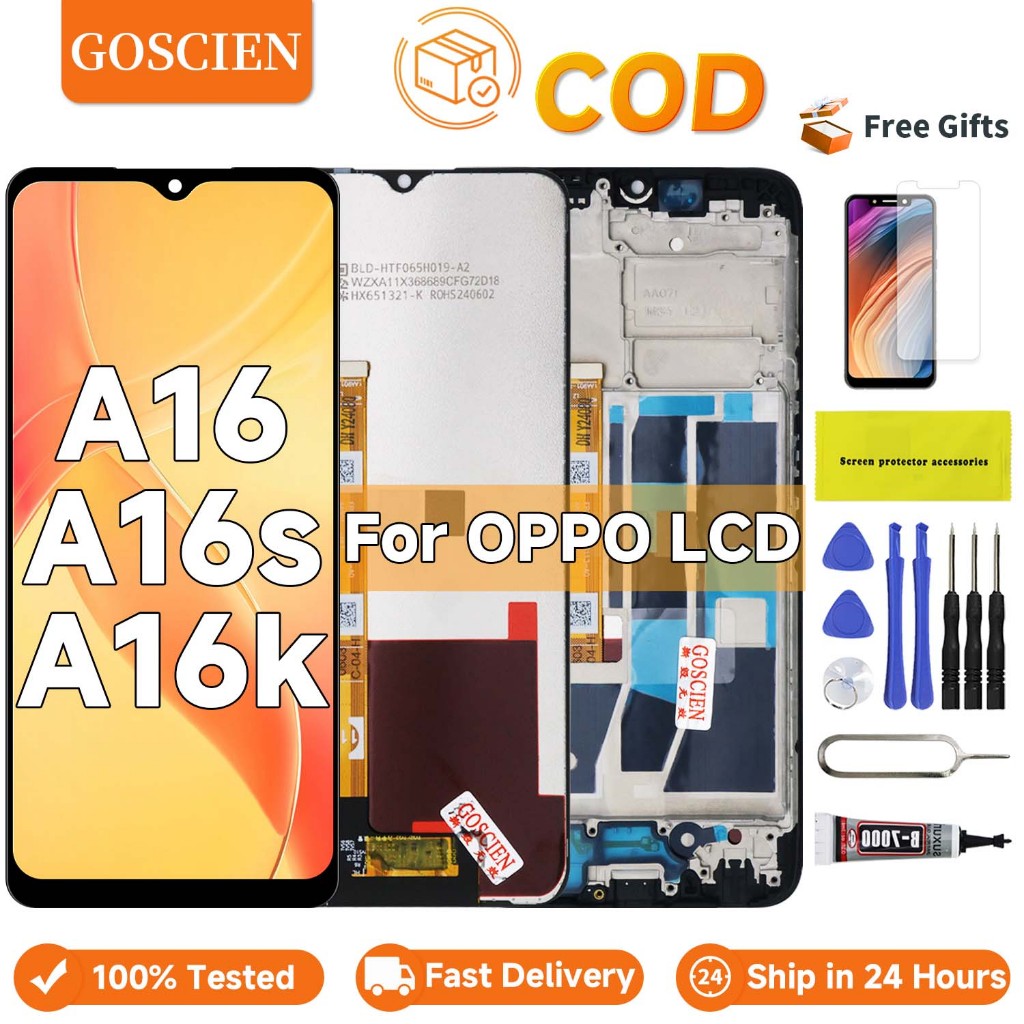 Original LCD OPPO A16 A16S / Oppo A16K LCD Fullset Asli Ori Touchscreen