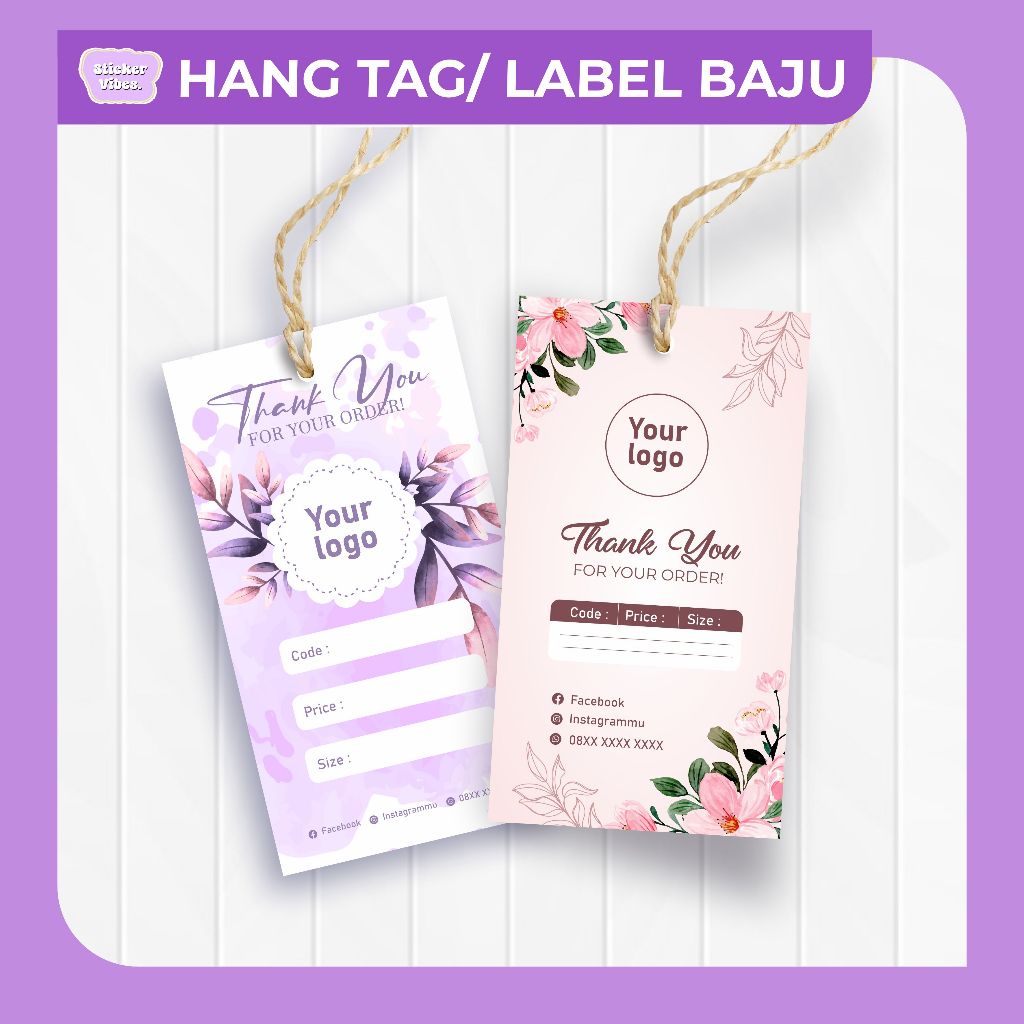 

Hangtag Label | Label Baju | Label Custom | Thank you card