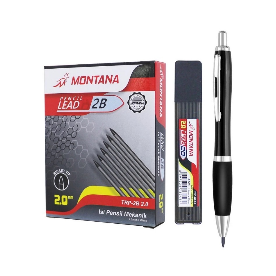 

ISI PENSIL MEKANIK MONTANA 2.0 MM 1 PACK ISI 12 TUPE