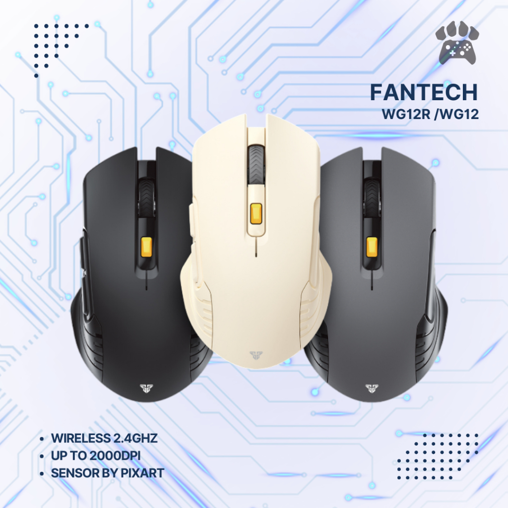 Fantech RAIGOR Gen III WG12R Rechargeable Mouse Wireless Gaming WG12