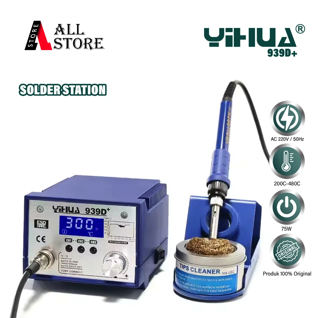 Yihua Soldering Station 939D+ / Solder Station Yihua 939D+ / Iron Holder Original - Solder Teknisi P
