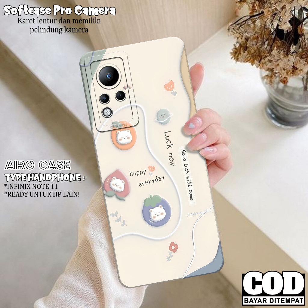 Case INFINIX NOTE 11 - Fashion Case KARTUN - Softcase INFINIX NOTE 11 - Case Pro Camera - Casing INF
