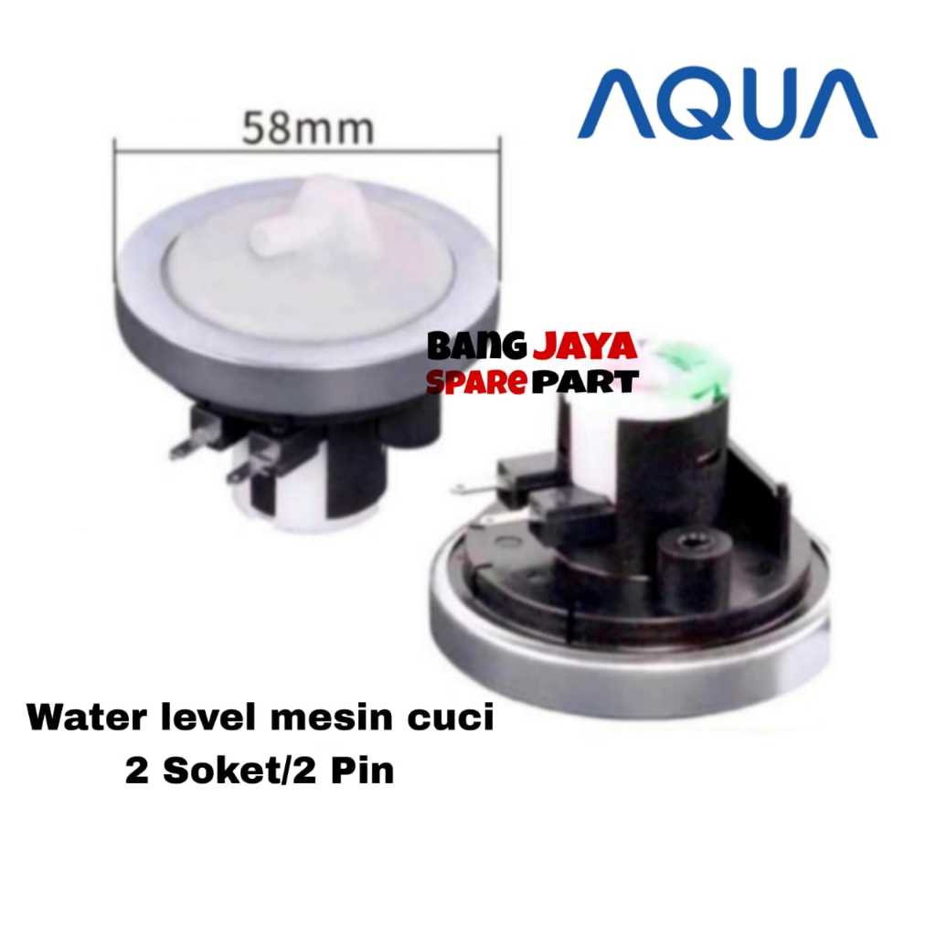 Water Level Mesin Cuci AQUA Top Loading / 1 Tabung 2soket