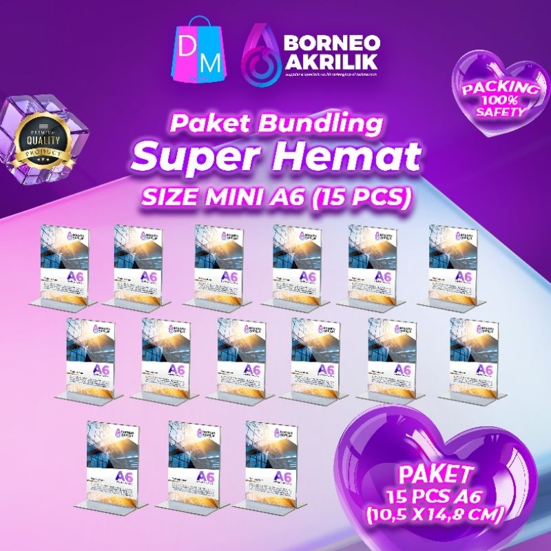 

A6 BUNDLING 15 PCS AKRILIK STAND TENT HOLDER WADAH BROSUR A6 MEDIA PROMOSI AKRILIK PERLENGKAPAN USAHA ALAT TULIS KANTOR TOOLS PENJUALAN F&B BISNIS ONLINE BORNEO AKRILIK DILEMASHOP LIFEHAUSE