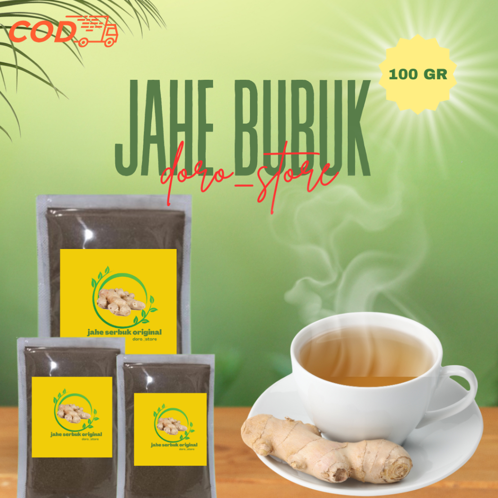 

JAHE BUBUK + GULA TINGGAL SEDUH ( 100 GRB )