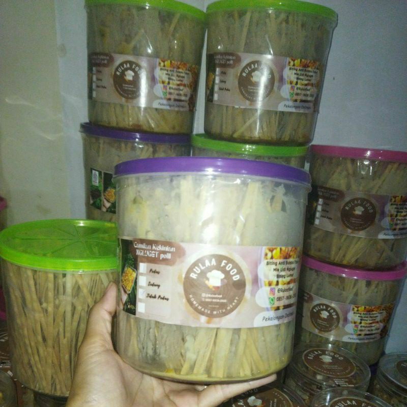

Rulaafood - Biting Anti Bumbu Tabur Kemasan Toples Besar 1,5kg. berat -+700gr
