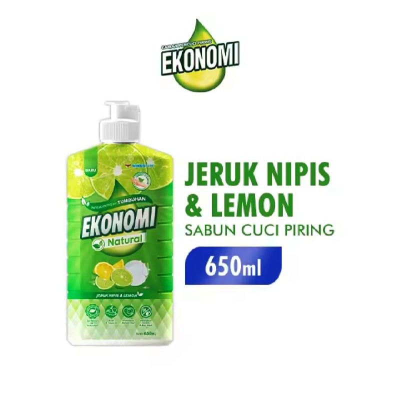 EKONOMI SABUN CUCI PIRING BOTOL 650ML FREE SPON