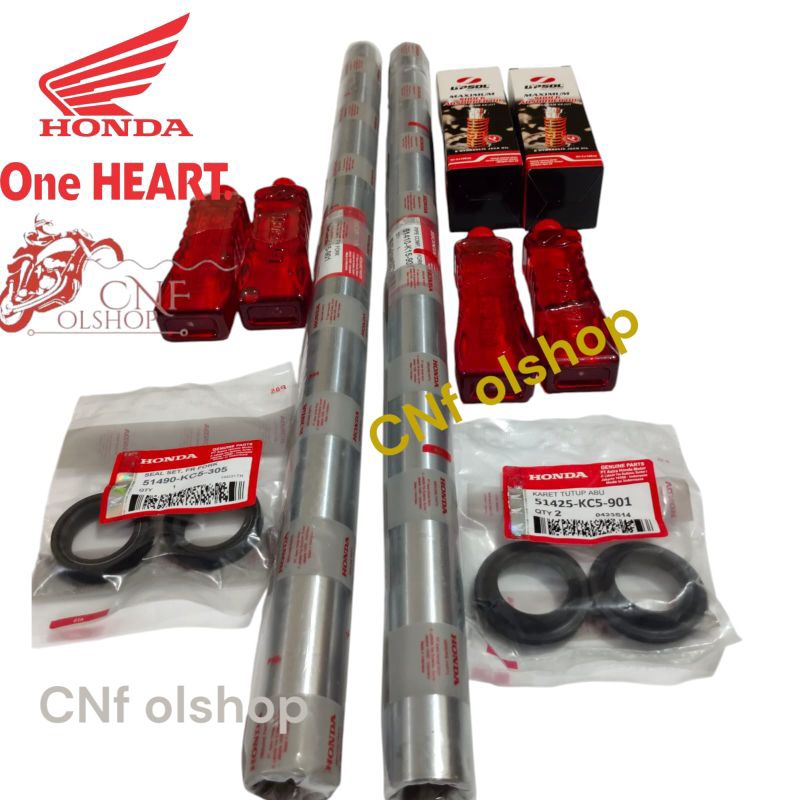 paket as shock depan Cb 150r 4 in 1 buat Honda CB150R old, CB 150 R new, dan CB 150 LED new