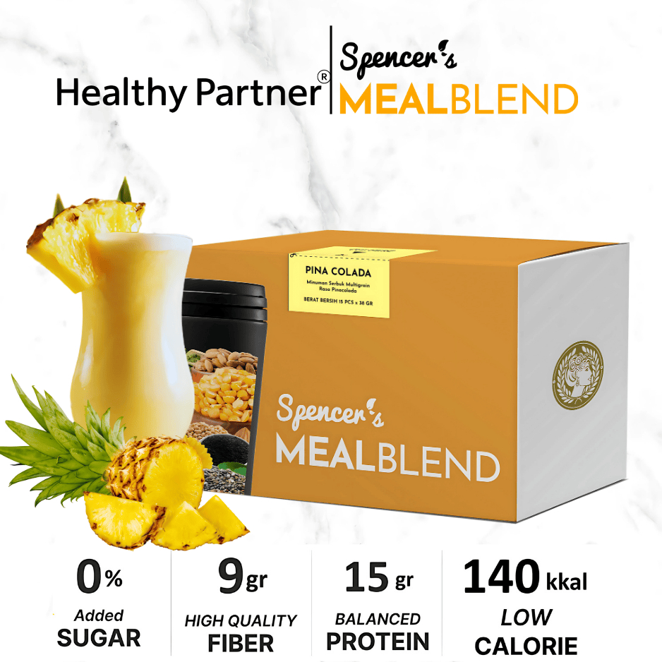 

Spencer's MealBlend Pina Colada–Solusi Praktis Meal Replacement Multigrain Alami untuk Nutrisi Sehat