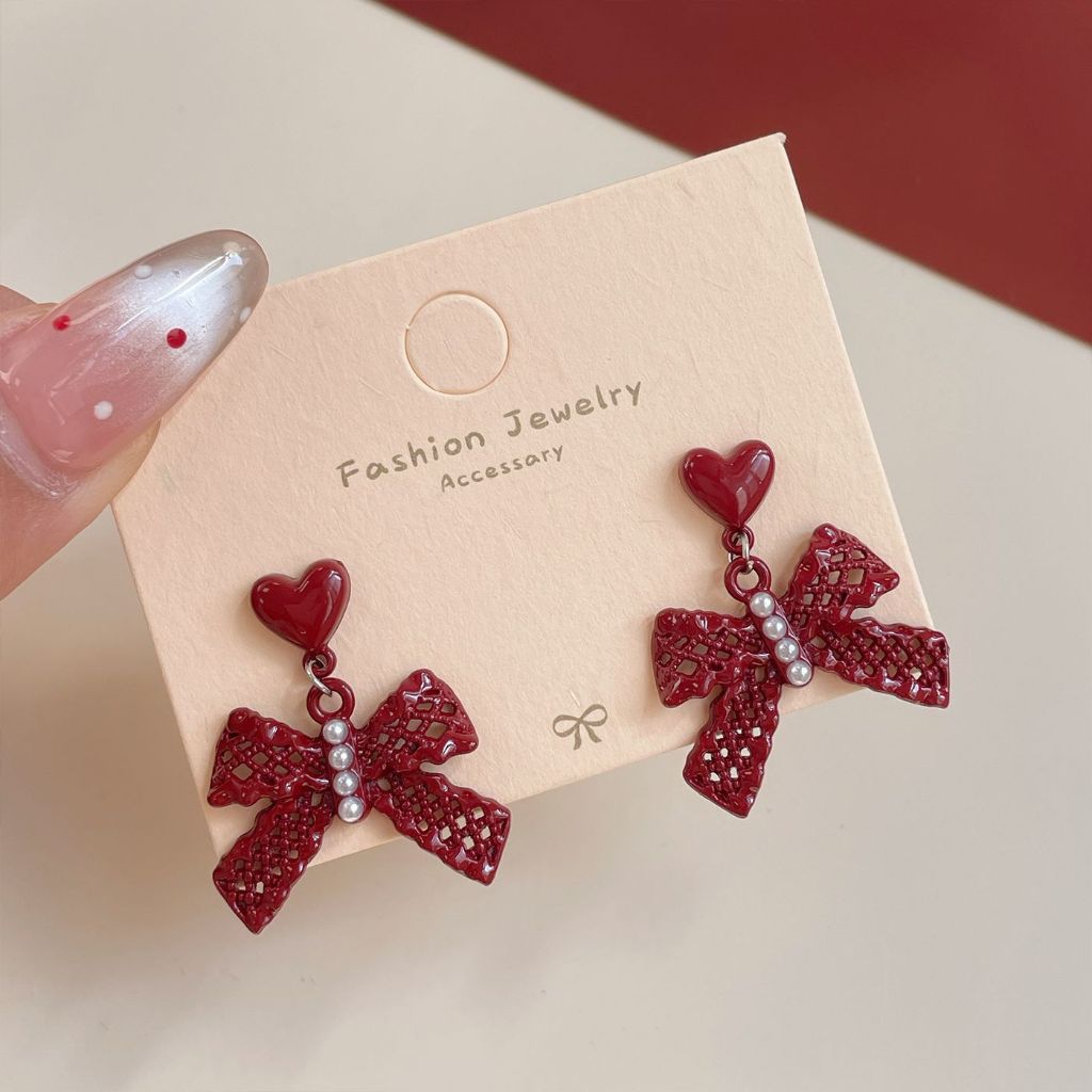 Anting Wanita A1141 Anting Korea Murah Fashion Aksesoris Anting Pita Riboon anting S925 Sterling wan