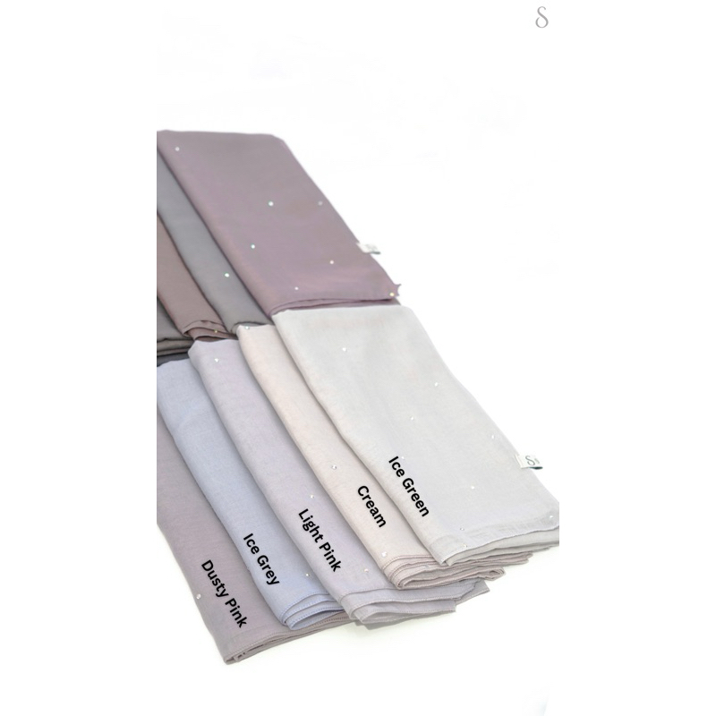 Serasi Scarves - Swaroski Paris Pastel (Hijab Segi Empat)