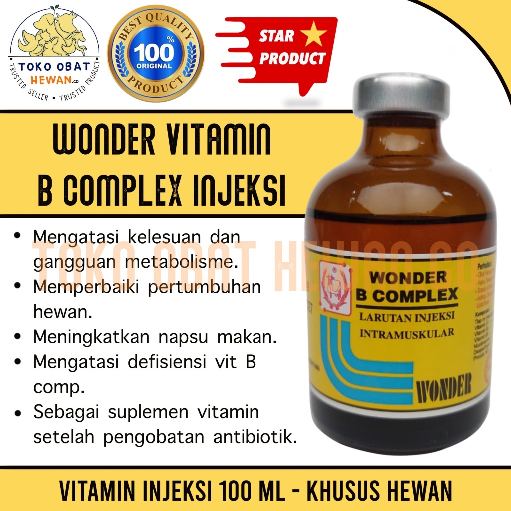Vitamin B Complex injeksi Obat hewan