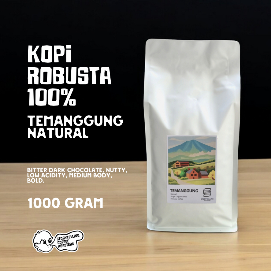 

Kopi Robusta Temanggung / 1000 Gram / 1 kg / biji bubuk storytelling coffee roasters