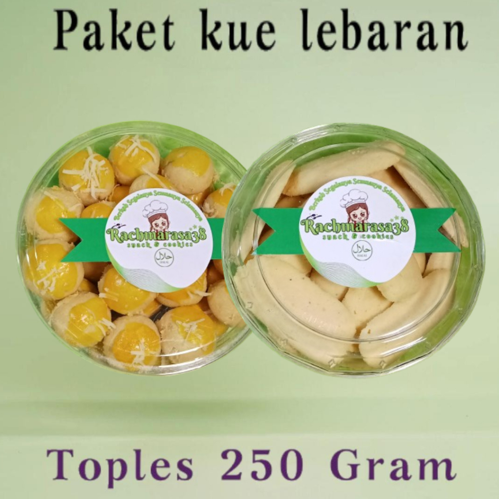 

RACHMARASA38 Paket Kue Kering 2 Pcs | Nastar Selai Nanas | Kue Lidah Kucing | Berat Toples 250 Gram