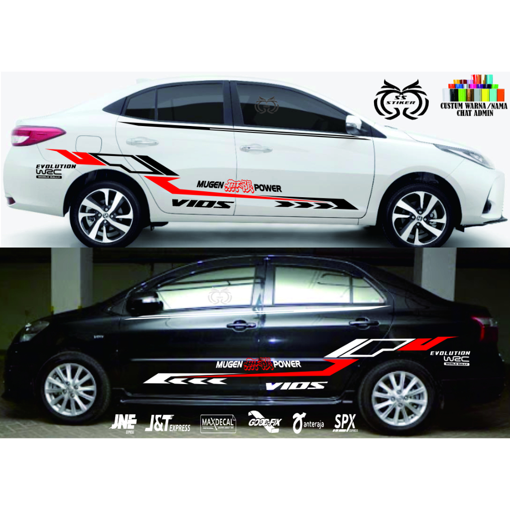 Stiker sticker mobil stiker toyota vios stiker body mobil vios stiker list variasi toyota vios terba