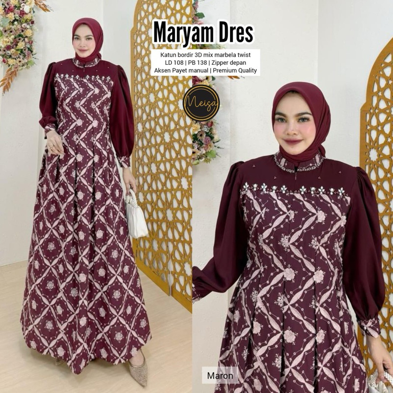 GAMIS DRESS PREMIUM MARYAM ORIGINAL BY MEISA