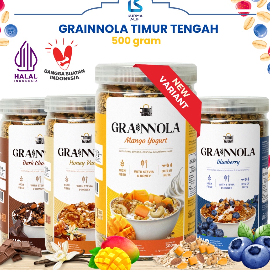 

Cod Granola Timur Tengah 5 gr Sereal Sarapan Sehat Oatmeal With Almond and Mete