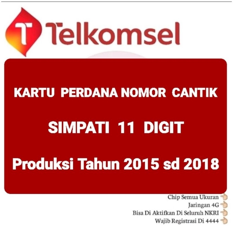 NOMOR SIMPATI CANTIK 11 DIGIT